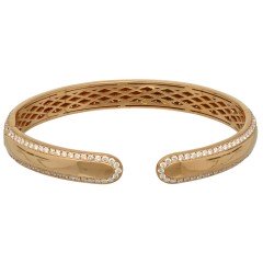 18 Krt RosÃ© gouden klemband met briljant ca. 2.00 Ct