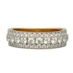 Geelgouden ring bezet met Briljant. 1.00 Ct