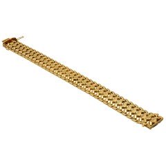 Vintage gouden schakel armband, 14 krt goud.