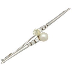 Art-deco Broche Diamanten-parel
