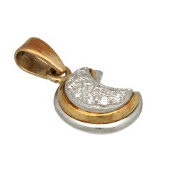 18 Krt. briljant hanger, prijs per stuk. Ster en Maan
