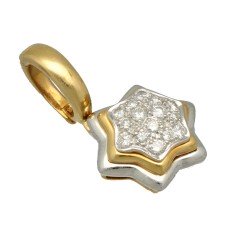 18 Krt. briljant hanger, prijs per stuk. Ster en Maan