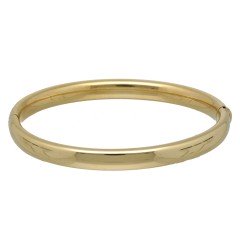 14 Krt geelgouden Slavenarmband 7mm