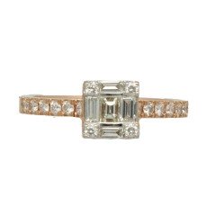 RosÃ© gouden ring met 0.58 Ct Diamant
