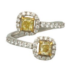 18 Krt exclusieve  Diamanten ring 1.79 Ct 