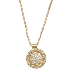 Geelgouden collier met Briljanten hanger