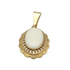 Gouden hanger met Opaal