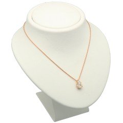 RosÃ© gouden collier met Markies en Princess Diamant