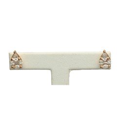 RosÃ© gouden oorbellen met Markies en Princess Diamant