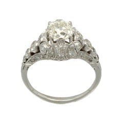 Vintage Platina ring met diamant 1.47 Ct.
