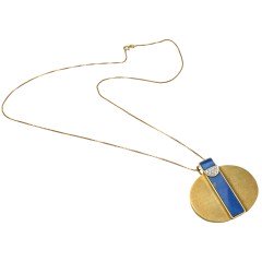 14 Krt hanger lapis lazulli. Ontwerp prof.reiling