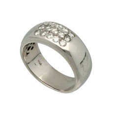 18 krt brede ring met Briljanten ca. 0.35 Ct