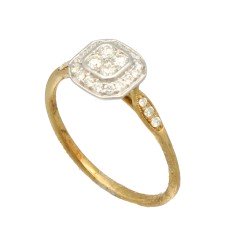 9Krt. gouden ring gezet met briljant 0.26Ct.