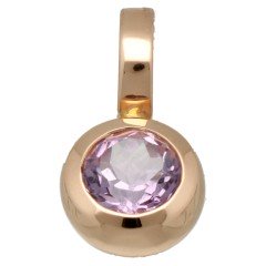 RosÃ© gouden hanger van Bron met Amethist