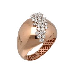 14 Krt. design ring bezet met Briljanten