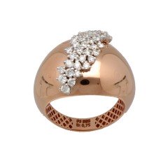 14 Krt. design ring bezet met Briljanten