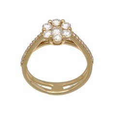 14 Krt. klassieke Solitair ring, briljant 0.80ct