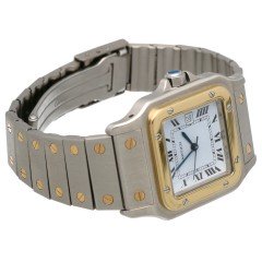 Cartier Santos Galbee Goud/Staal