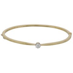 14Krt. gouden Bangle gezet met Briljant 0.30Ct.