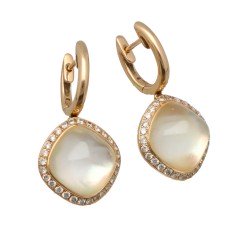 18Krt. Rosegouden oorhangers Tirisi 