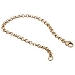 Massief gouden Jasseron armband,14 krt.