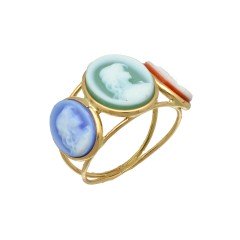 14 krt. ring met Camee, div. kleuren