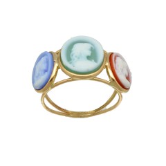 14 krt. ring met Camee, div. kleuren