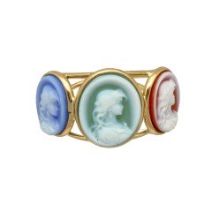 14 krt. ring met Camee, div. kleuren