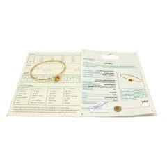 18 Krt. armband met Citrien, Briljant & Emaille