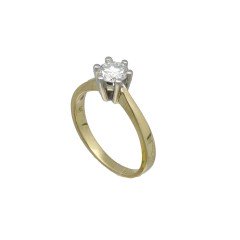 14Krt. geelgouden Solitaire ring 0.67Ct. 