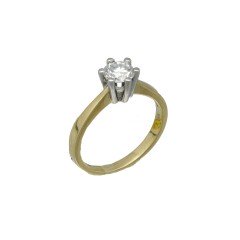 14Krt. geelgouden Solitaire ring 0.67Ct. 