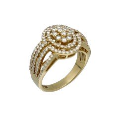 Geelgouden Entourage Briljant ring 1.20 Ct.