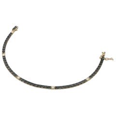 14 Krt. Gouden Tennisarmband met Zwarte Diamant. 2.22Ct.