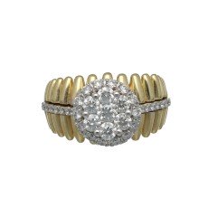14 Krt gouden Fantasie Briljant ring 1.28 Ct