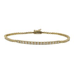 14 Krt Gouden Armband met Briljant 0.38 Ct.