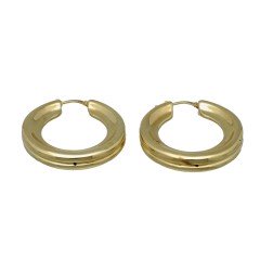 14 Krt Geelgouden Oorringen 32mm