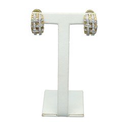 18 Krt. briljanten oorbellen. Italian brand Damiani
