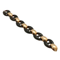 RosÃ© Gouden Armband met Koffieboon schakels