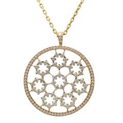 18 Krt. Exclusieve Rosé gouden hanger met Briljant ca.5 Ct