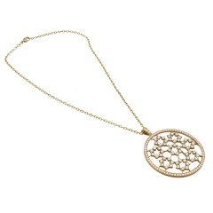 18 Krt. Exclusieve Rosé gouden hanger met Briljant ca.5 Ct