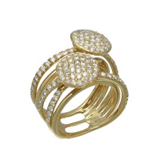 14 Krt. exclusieve ring met 1.55 Ct. Briljanten