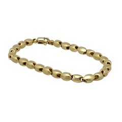 Geelgouden 14 krt fantasie armband.