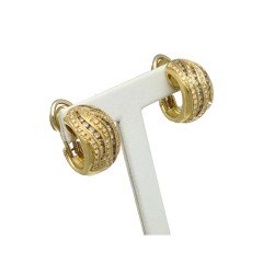 18Krt. Gouden Damiani Creolen bezet met Briljant