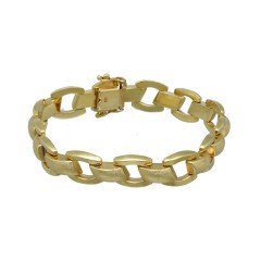 14 Krt. massieve schakel armband
