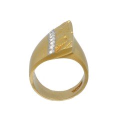 18 Krt Gouden Lapponia ring met Briljant.