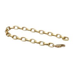 18 krt massief Gouden schakel armband.