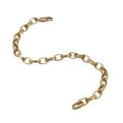 18 krt massief Gouden schakel armband.