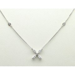 14 Krt. diamanten collier.