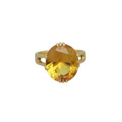 22 Krt. vintage ring met citrien
