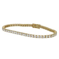 14 Krt Tennisarmband 6.15 Ct  incl. HRD 